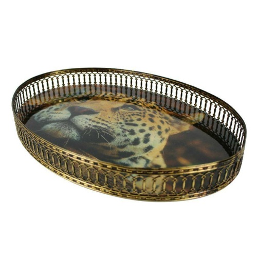 Tablett oval Leopard - FC-115-067 Signature