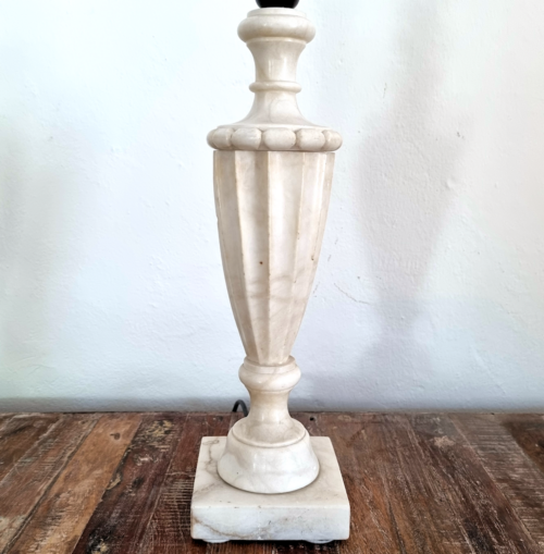 Alabaster Tischleuchte Frankreich antik 45cm