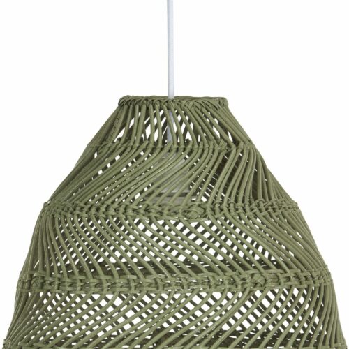 Outdoor Hängelampe Maja hellgrünes Rattan 53 cm PR Home