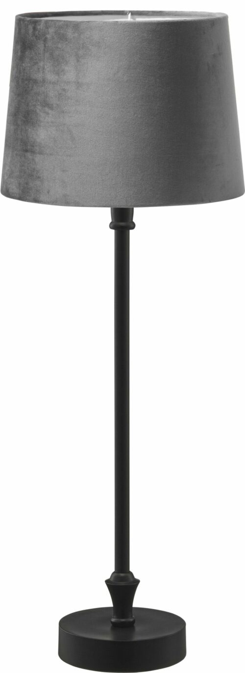 Tischleuchte Liam schwarz, Lampenschirm: grau, 56 cm PR Home - Europeinteriors Shop Möbel, Beleuchtung und Wohnaccessoires